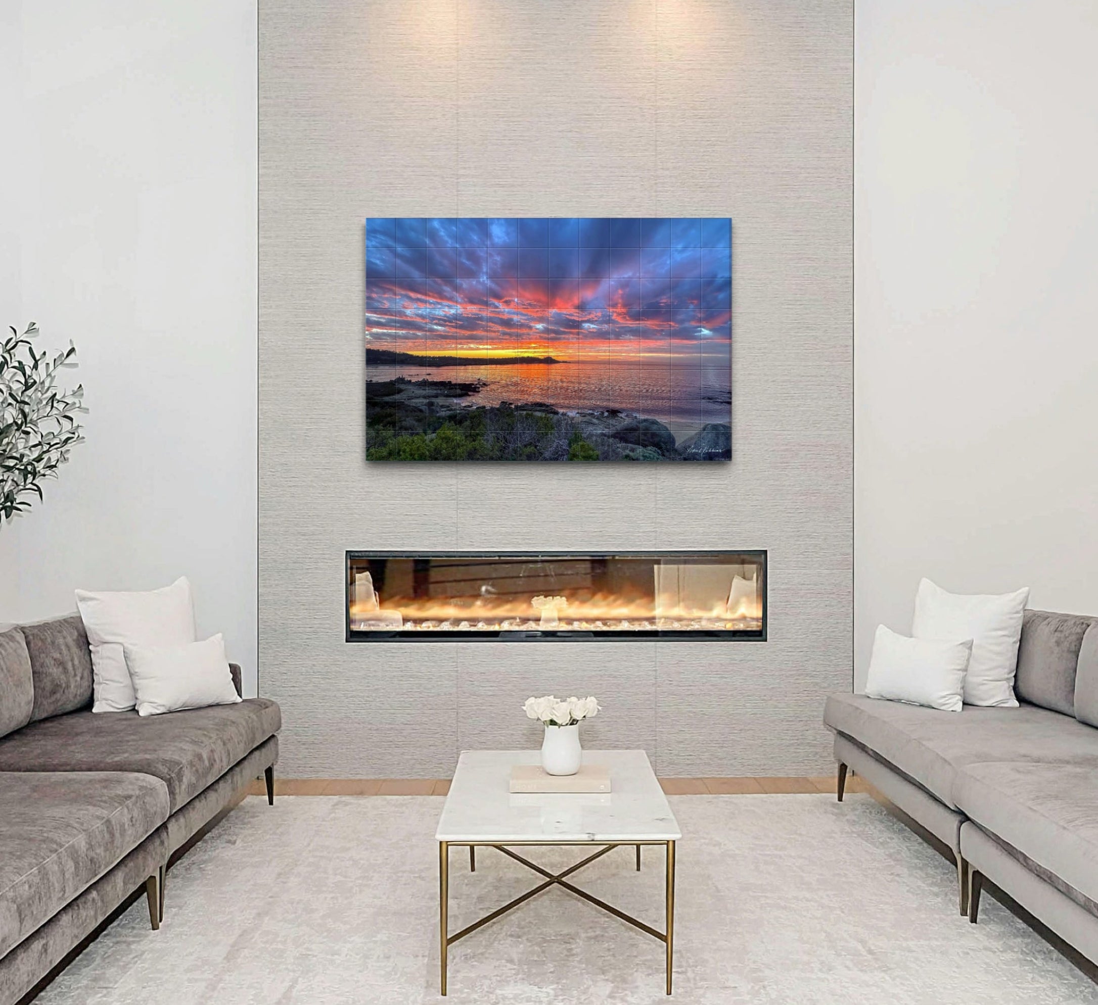 Fire Skies - Fine Art Mosaic