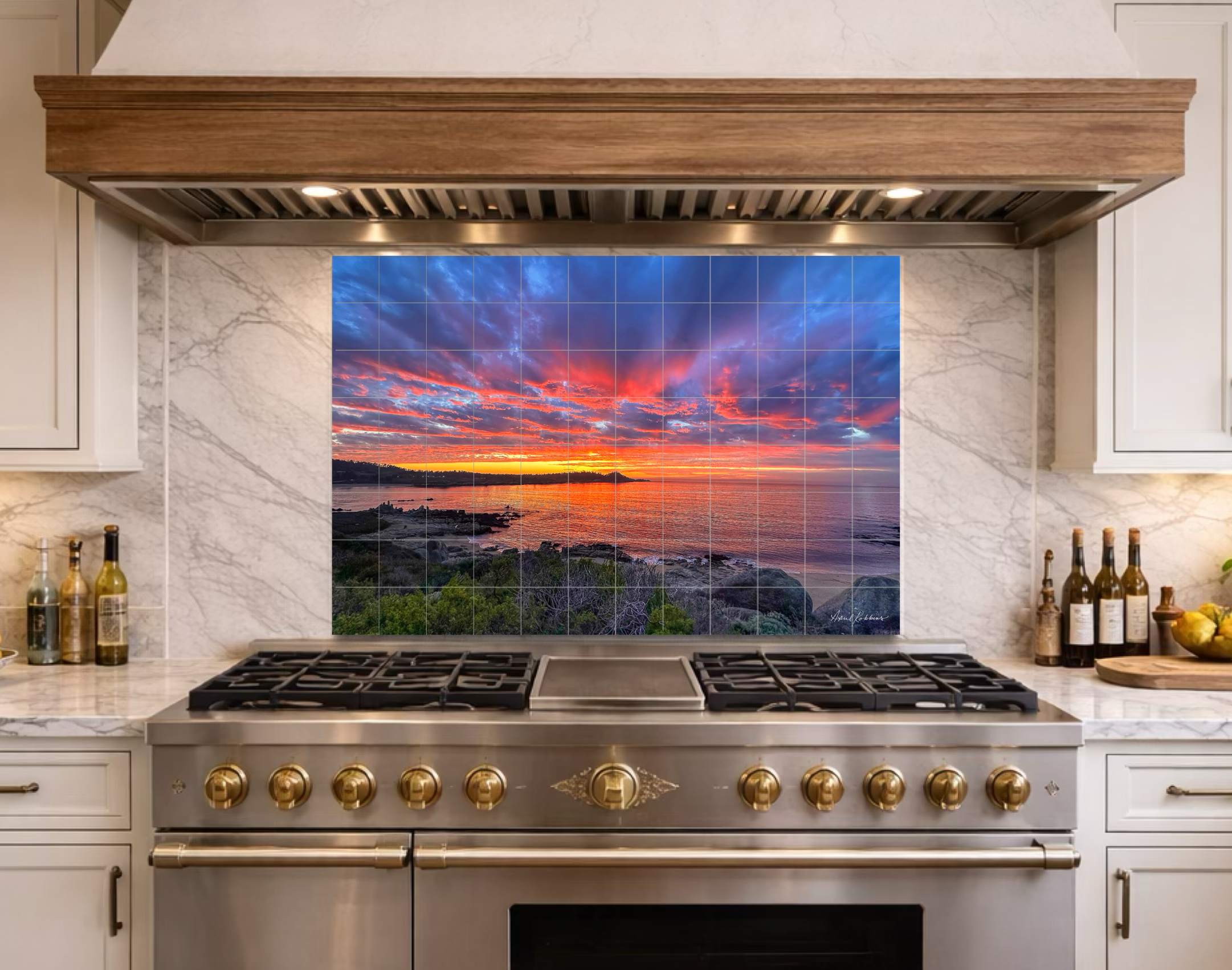 Fire Skies - Fine Art Mosaic