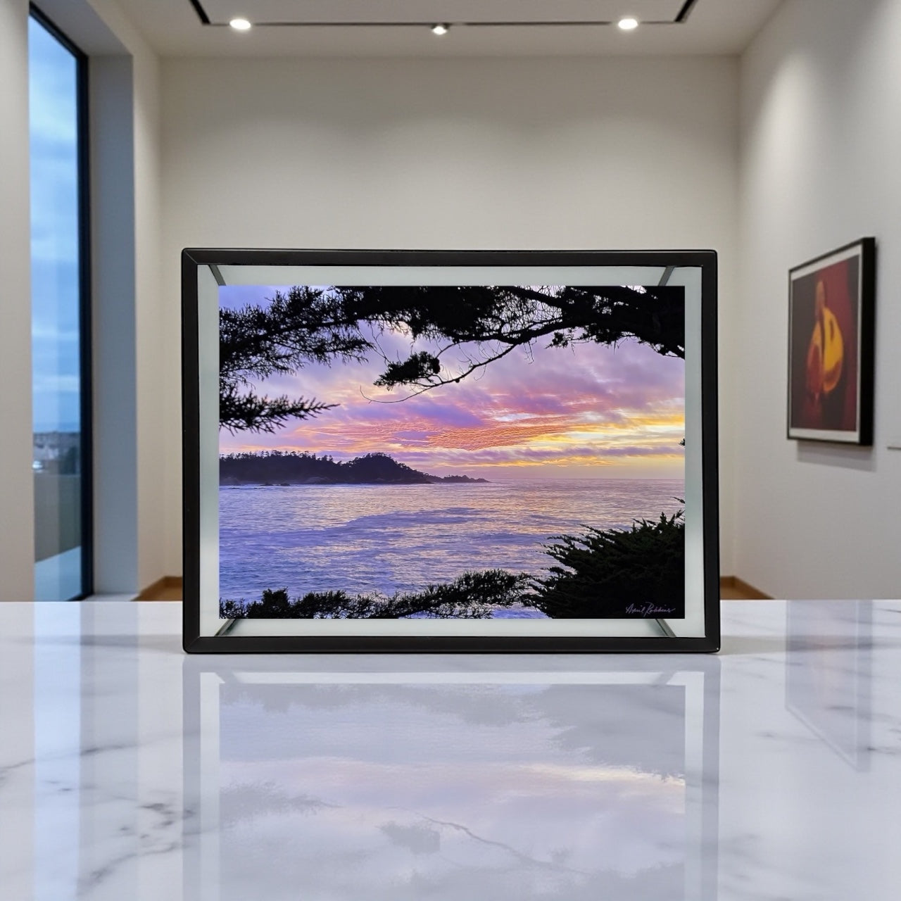 Purple Ribera Framed Tabletop