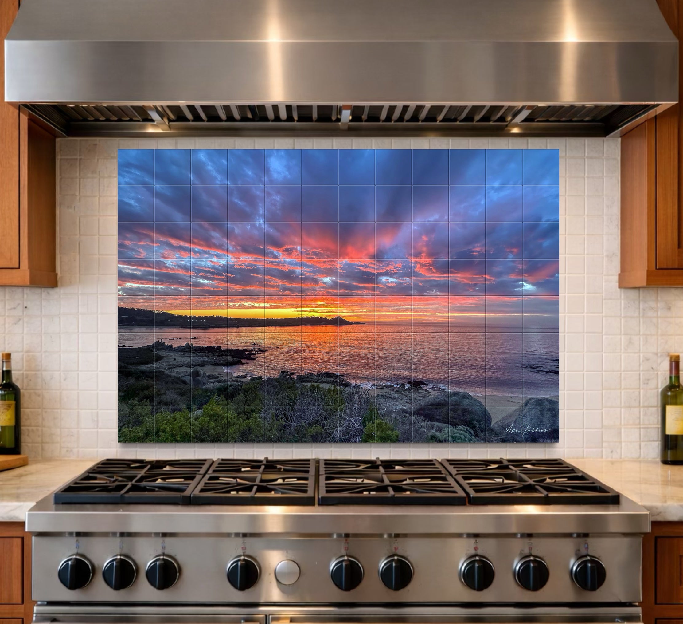 Fire Skies - Fine Art Mosaic