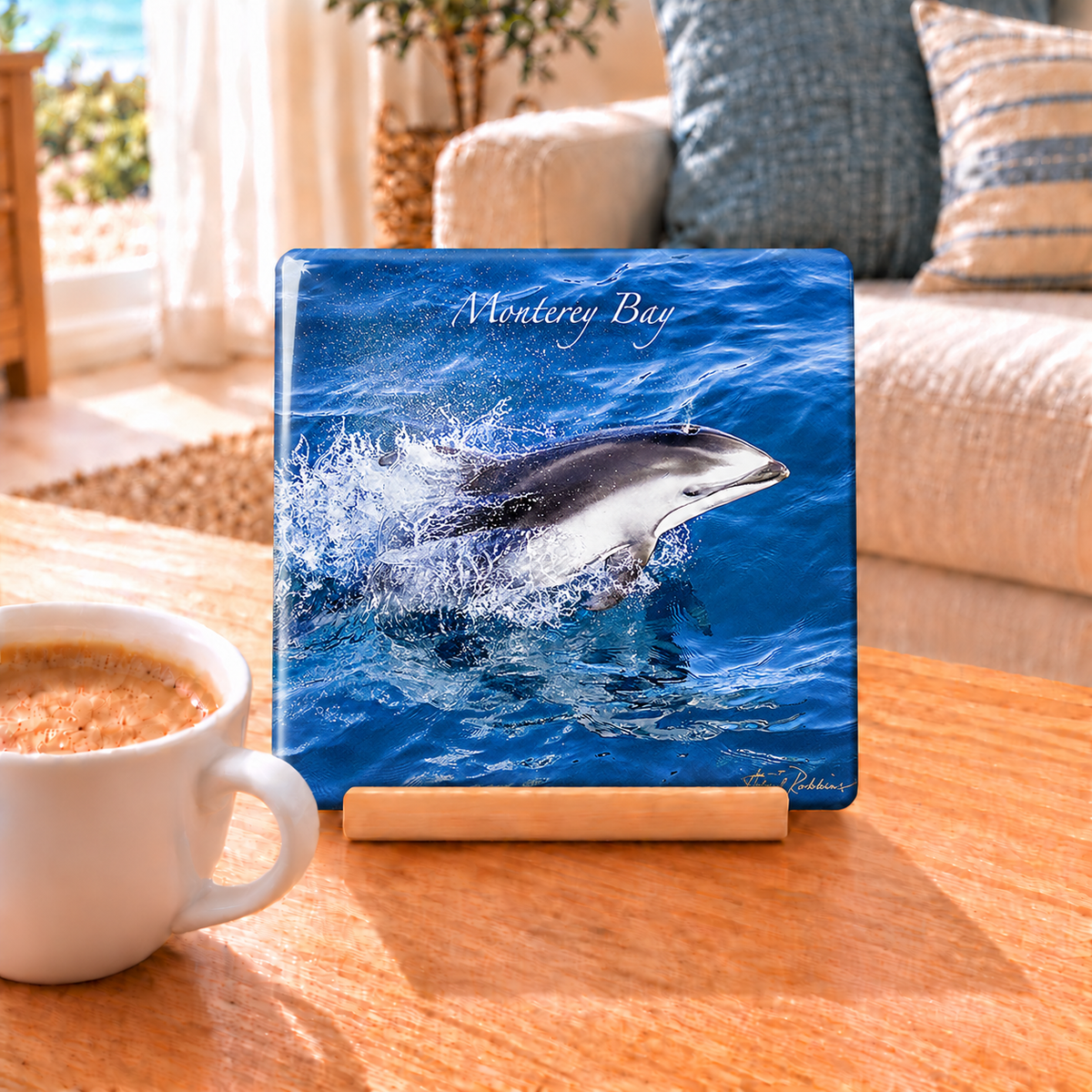 White Sided Dolphin - Ceramic Tile