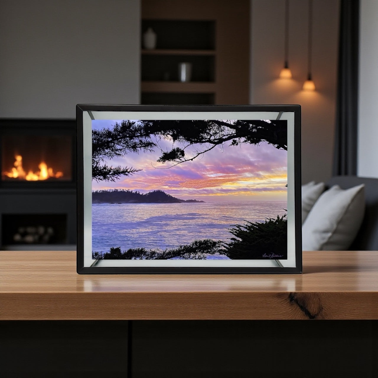 Purple Ribera Framed Tabletop