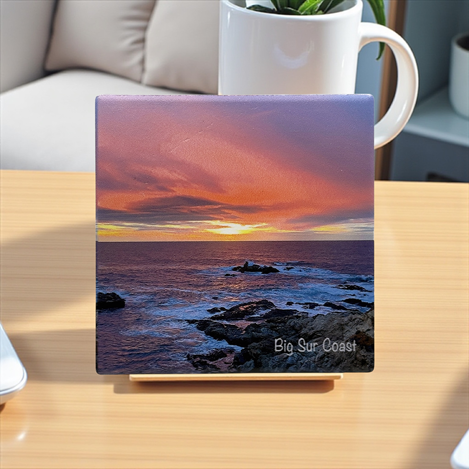 Big Sur Evening - Ceramic Coaster