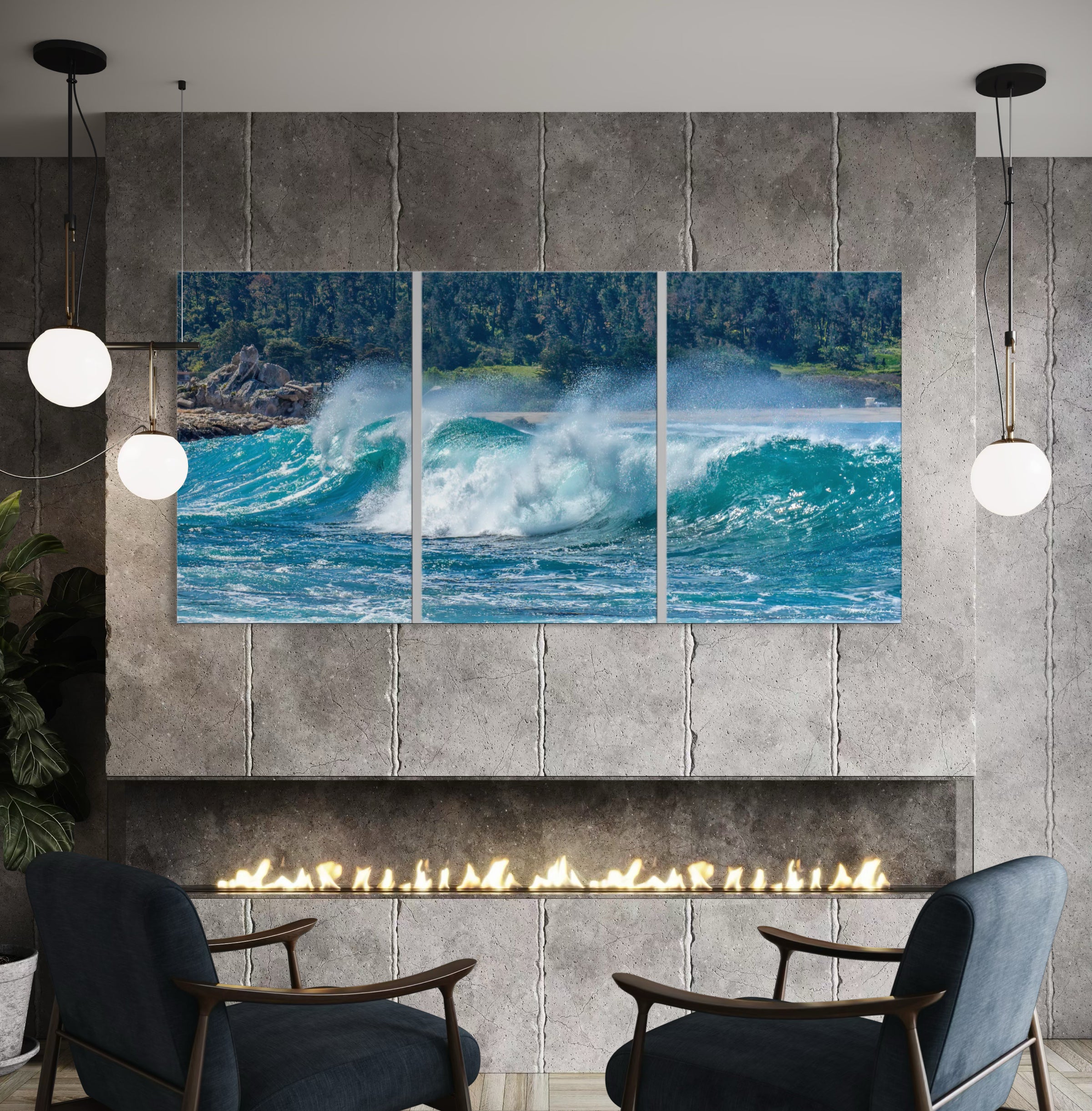 Blue Mist - Fine Art Triptych