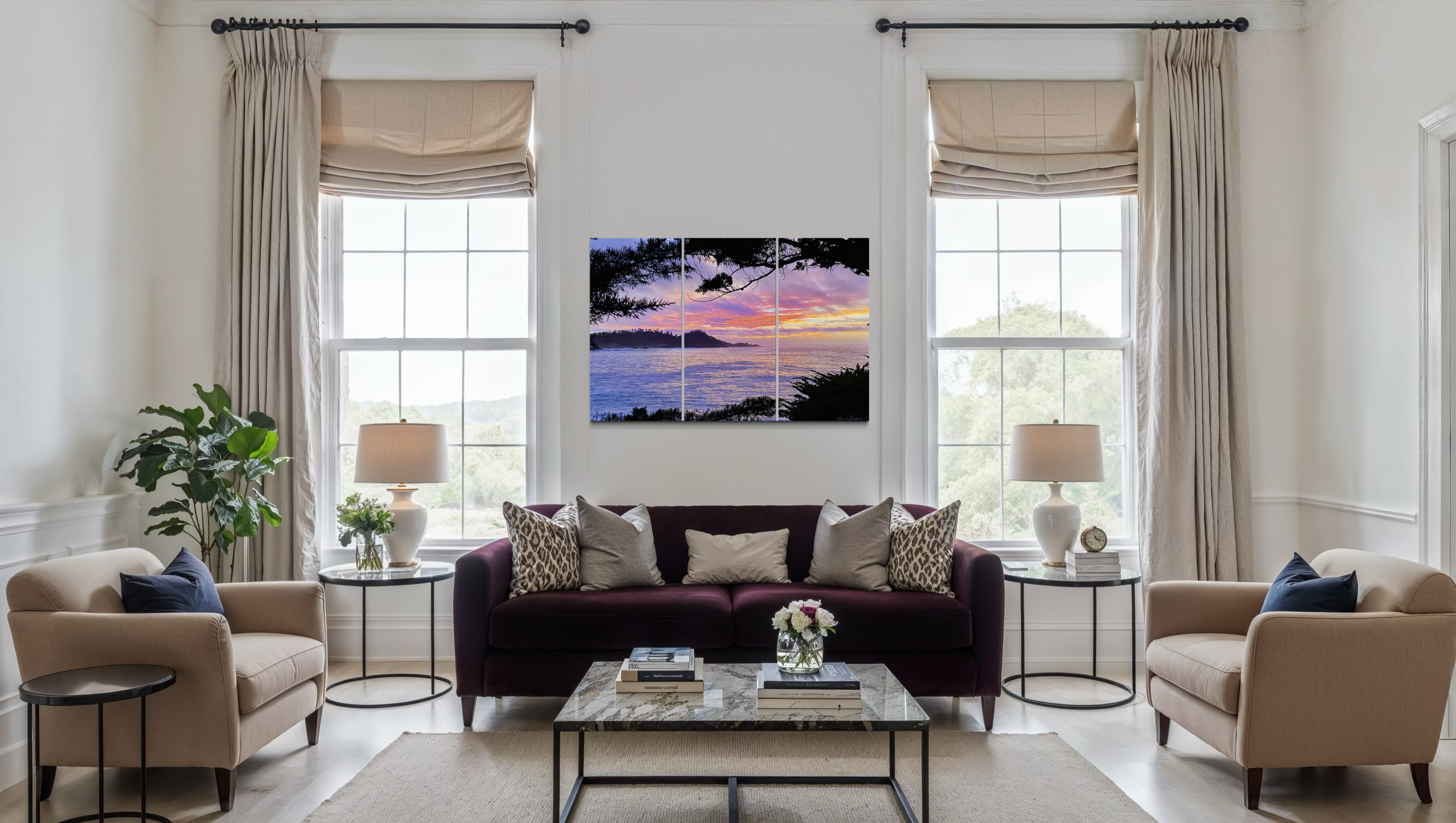 Purple Ribera - Fine Art Triptych