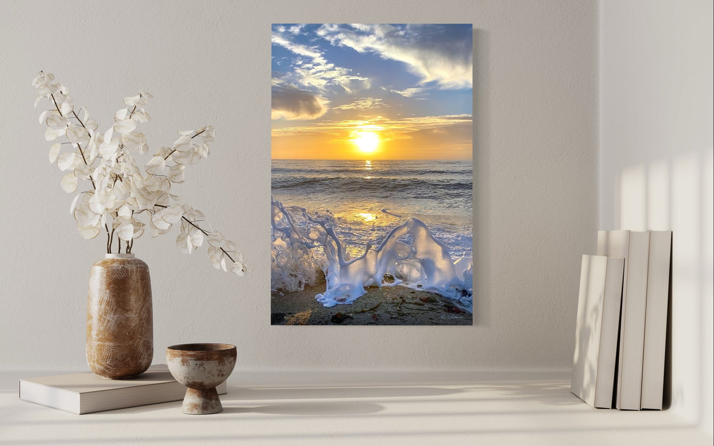 Sea Foam Sunset Photo - Limited Edition - April Robbins Photography